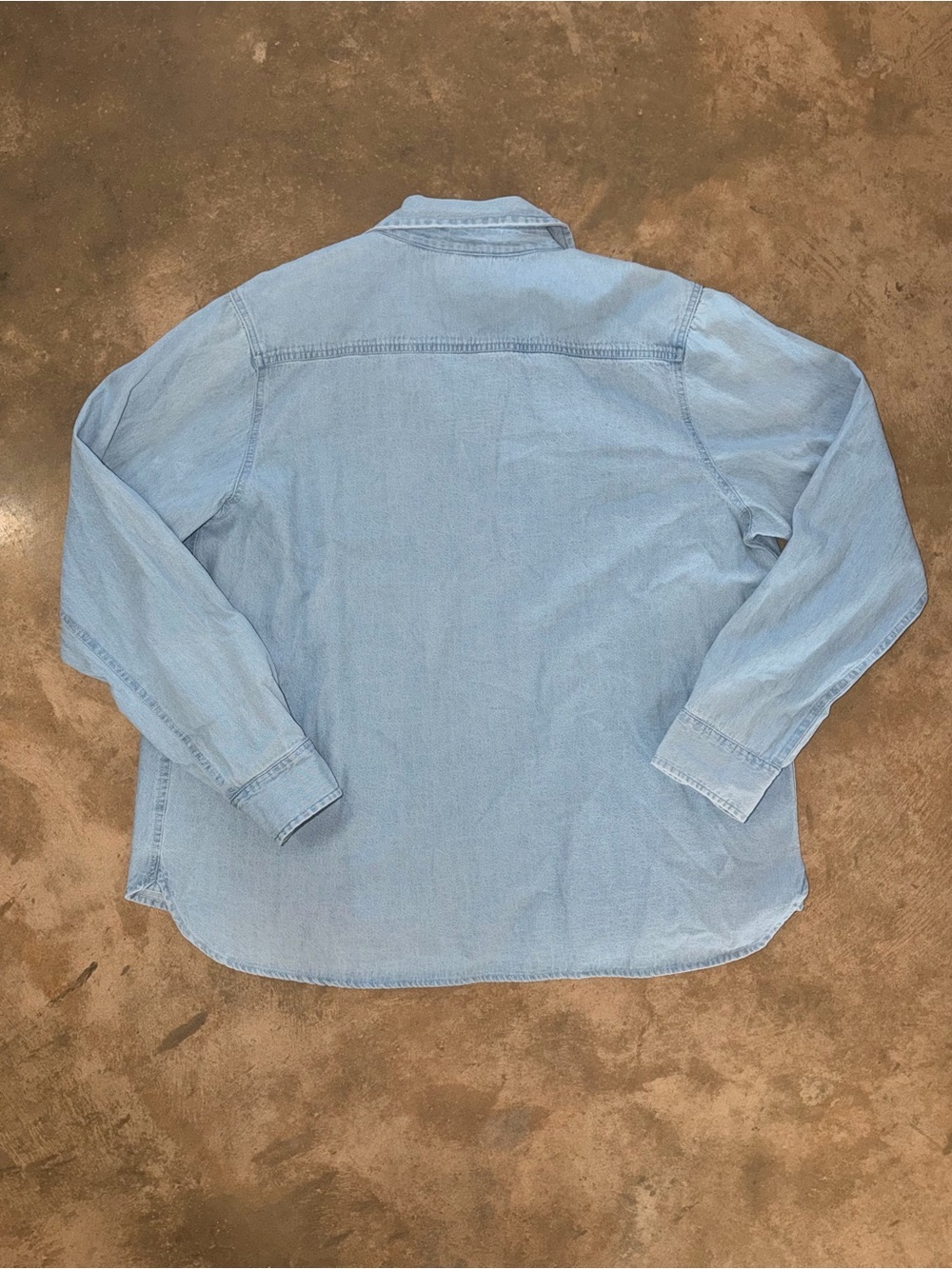 NWT Hasting & Smith Embroidered Denim Button Up Shirt XL Pumpkin Patch Fall - Picture 8 of 9